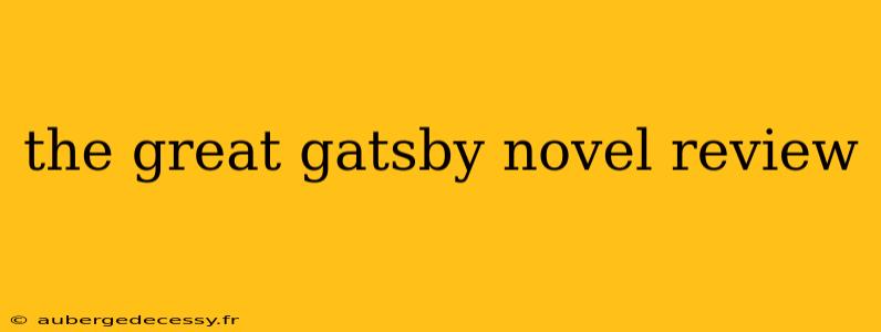 the great gatsby novel review