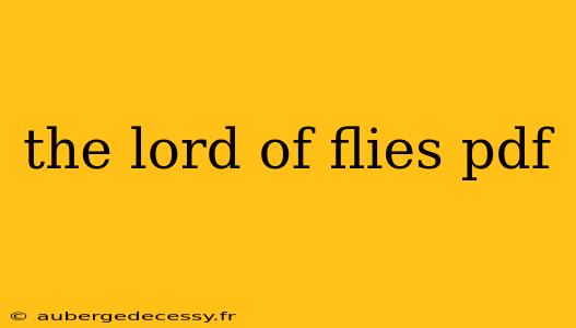 the lord of flies pdf