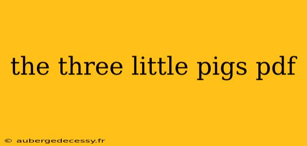 the three little pigs pdf