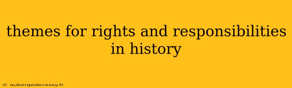 themes for rights and responsibilities in history