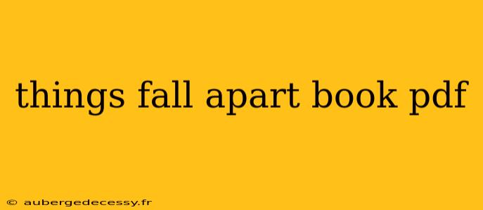 things fall apart book pdf