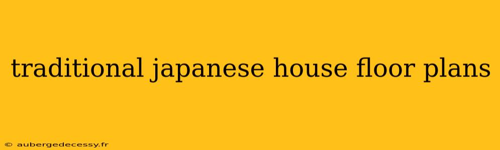 traditional japanese house floor plans