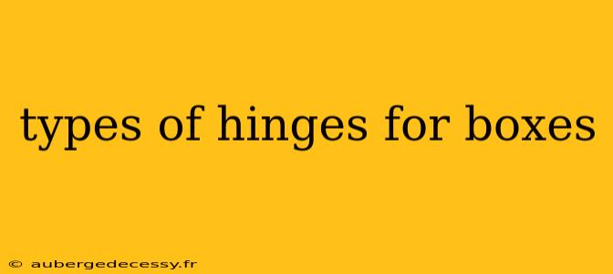 types of hinges for boxes