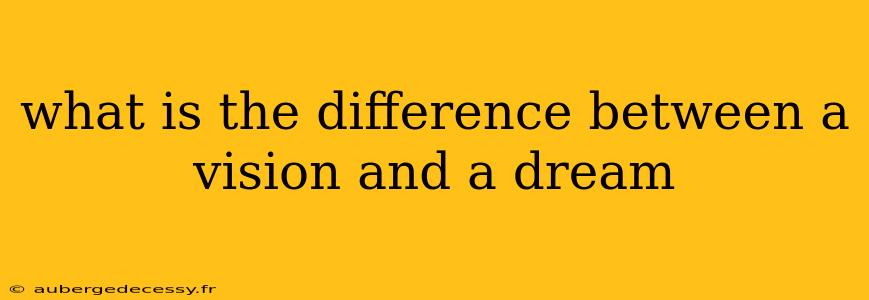 what is the difference between a vision and a dream