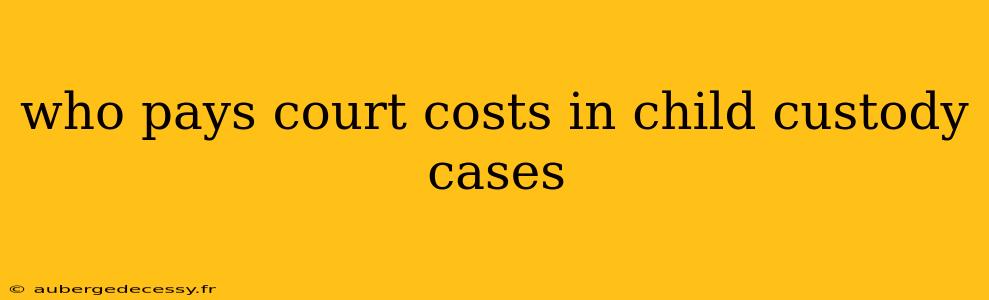 who pays court costs in child custody cases